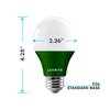 Luxrite A19 LED Light Bulbs 8W (60W Equivalent) Green Colored Bulbs Non-Dimmable E26 Base 6-Pack LR21492-6PK